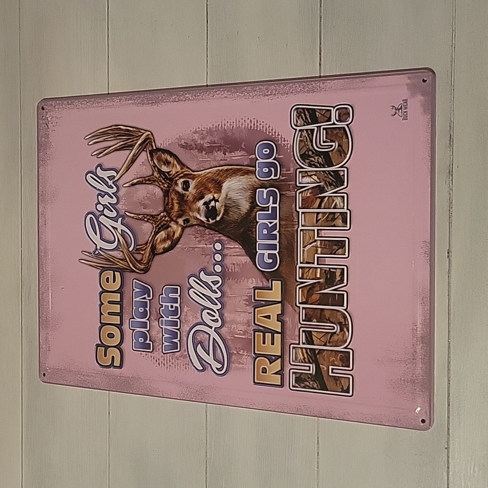 Buck Wear metal hunting sign